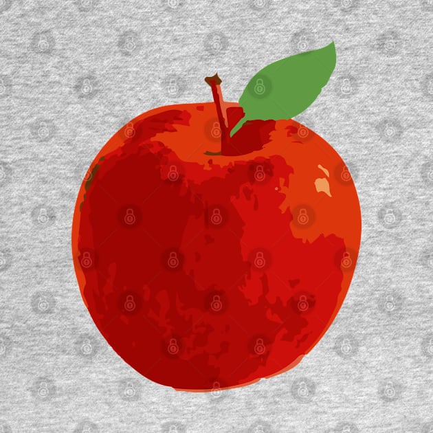 Minimalist Abstract Nature Art #57 Apple by Insightly Designs